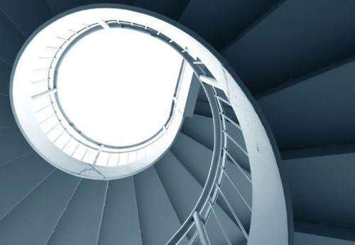 Abstract image of spiral staircase